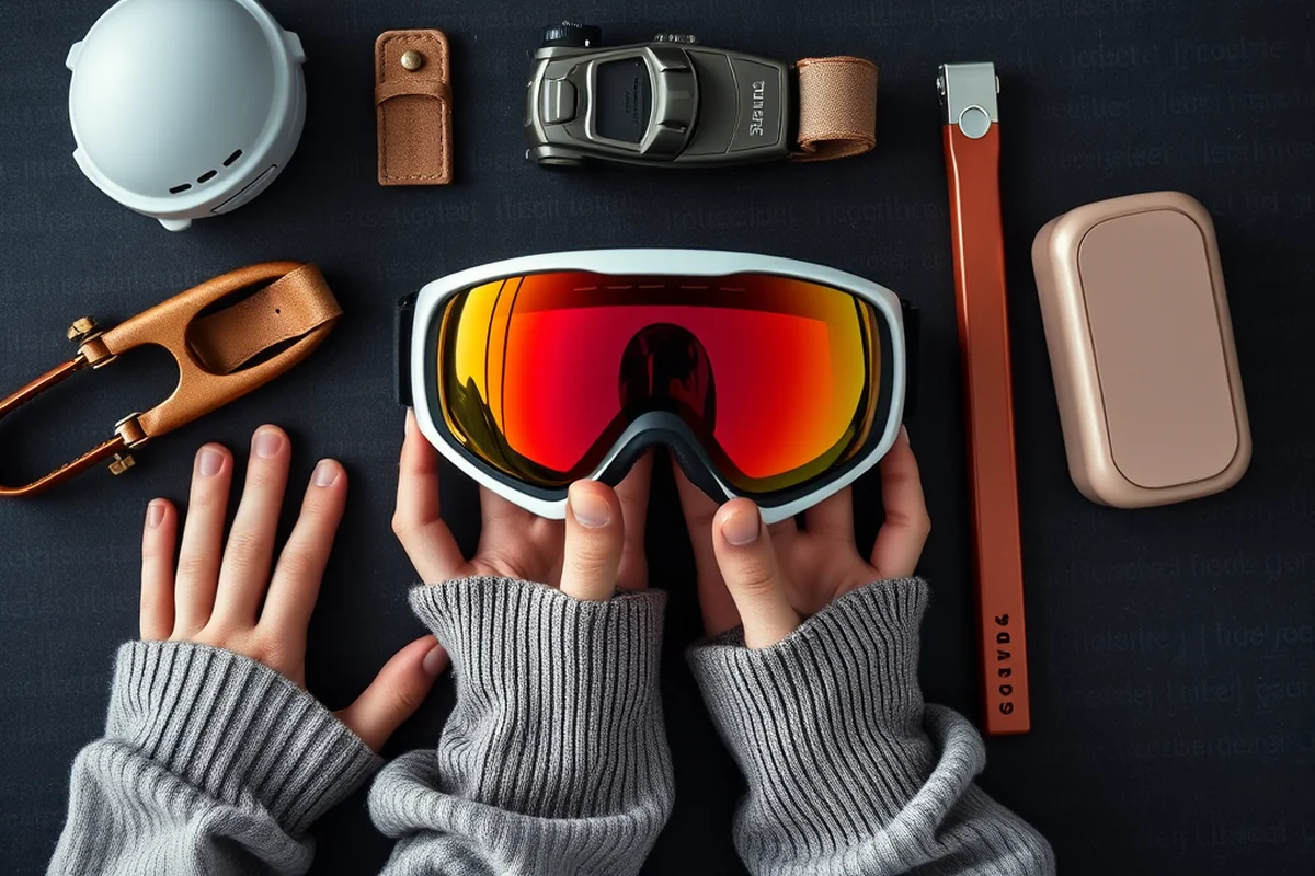 kids mirror ski goggles — Kids Mirror Ski Goggles (the finished result)
