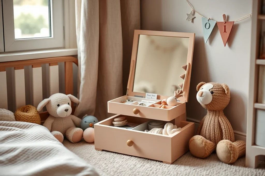Kids Stand Up Mirror Jewelry Box