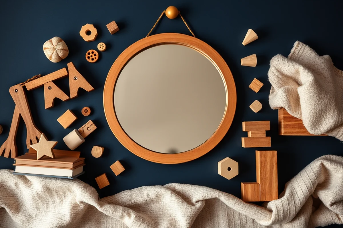 kids wall mirror long — Kids Wall Mirror Long (the finished result)