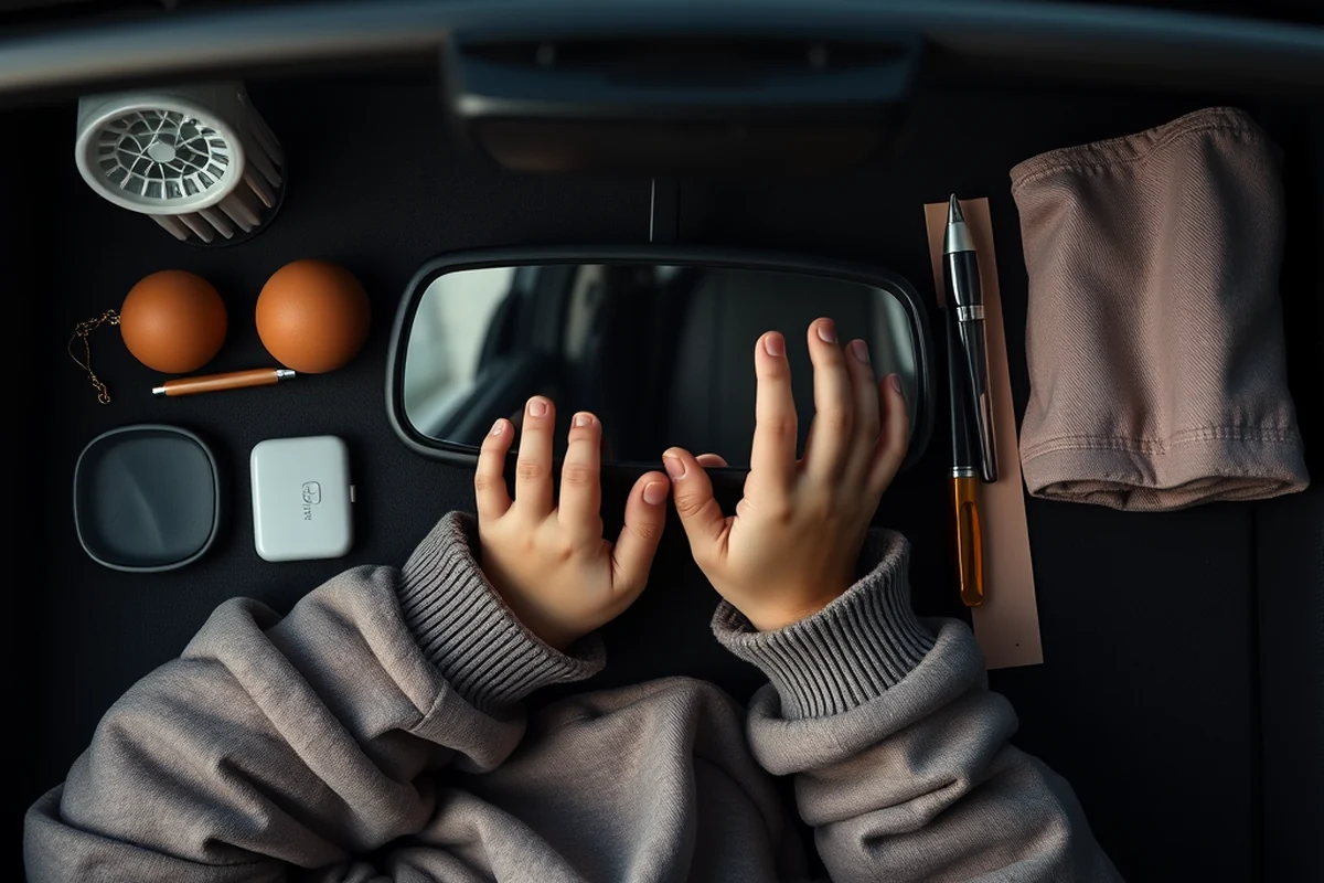 child mirror in car — Child Mirror In Car (the finished result)